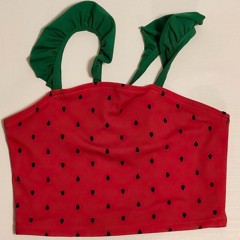 Hanna Andersson Watermelon Girls bikini top Size 12 150cm New